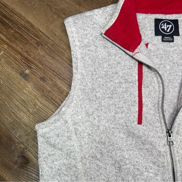 47 Brand Detroit Red Wings Anchor Kodiak Full Zip Vest Size S - Picture 5 of 9